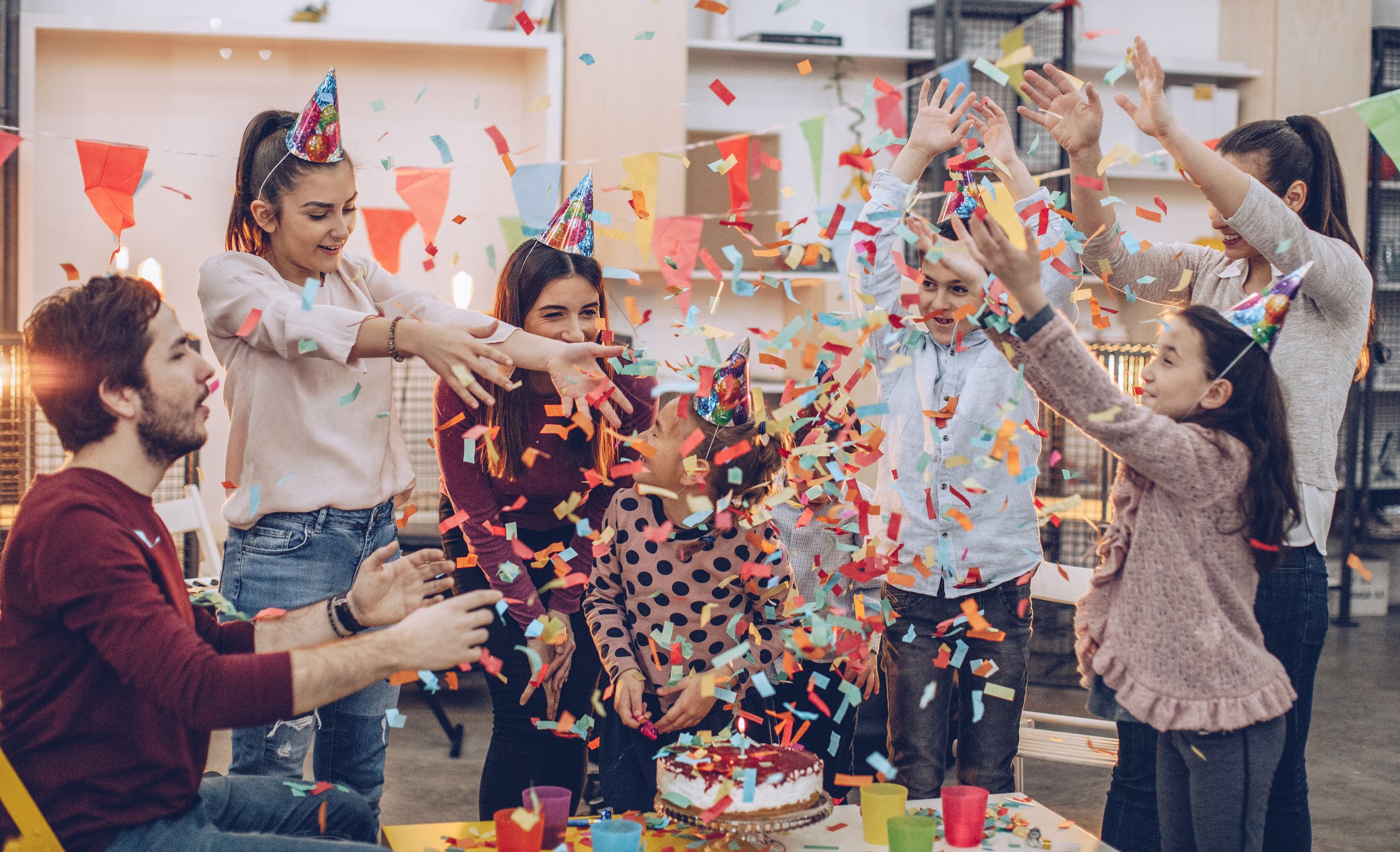 Cheerful children birthday celebration